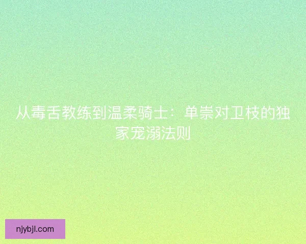 从毒舌教练到温柔骑士：单崇对卫枝的独家宠溺法则